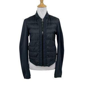 Nike Jacket Womens Small Black Tech Fleece Down Aeroloft Bomber Outdoor Full Zip